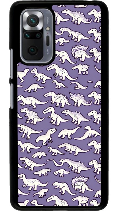 Xiaomi Redmi Note 10 Pro Case Hülle - Mini-Dino-Muster violett