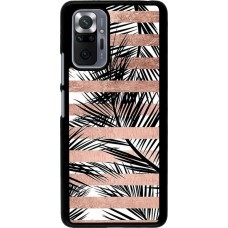 Coque Xiaomi Redmi Note 10 Pro - Palm trees gold stripes