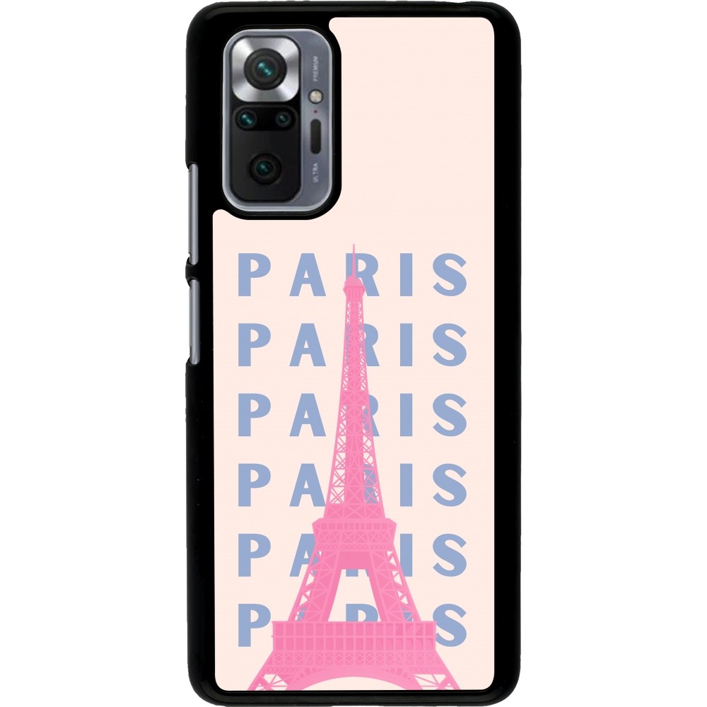 Xiaomi Redmi Note 10 Pro Case Hülle - Paris Pink Print
