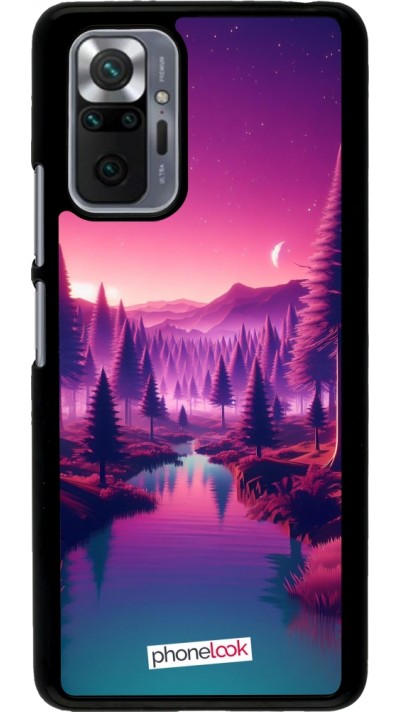 Xiaomi Redmi Note 10 Pro Case Hülle - Lila-rosa Landschaft