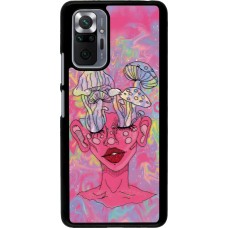 Xiaomi Redmi Note 10 Pro Case Hülle - Psychedelic pink mushroom