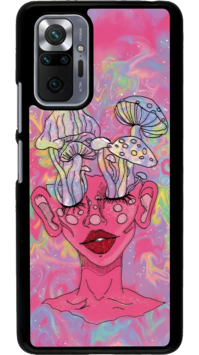 Xiaomi Redmi Note 10 Pro Case Hülle - Psychedelic pink mushroom