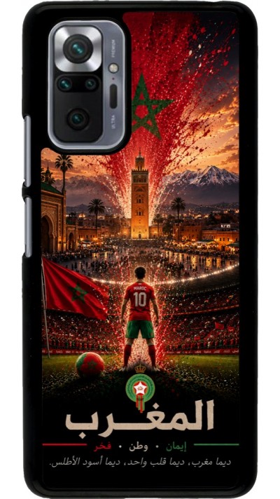 Xiaomi Redmi Note 10 Pro Case Hülle - Fussball Marokko splash 2026