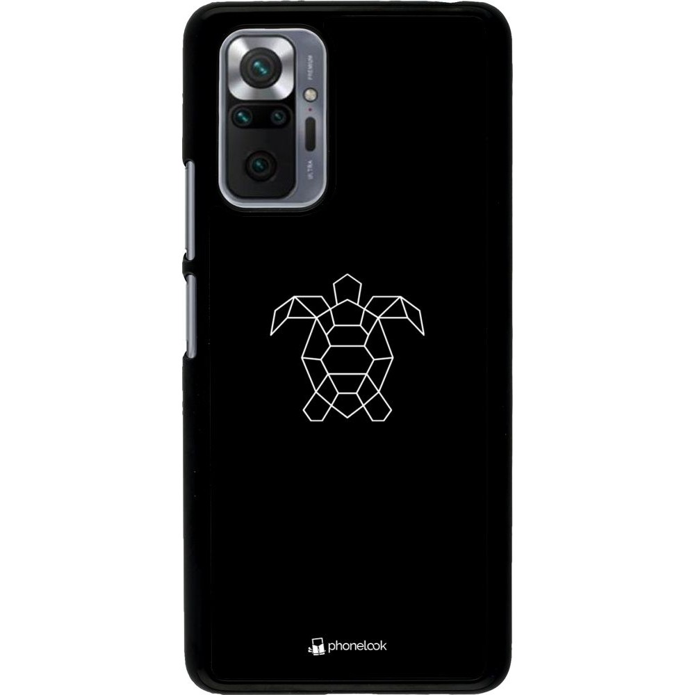 Coque Xiaomi Redmi Note 10 Pro - Turtles lines on black