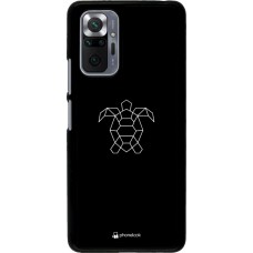 Coque Xiaomi Redmi Note 10 Pro - Turtles lines on black