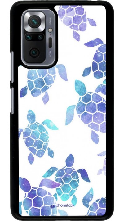 Coque Xiaomi Redmi Note 10 Pro - Turtles pattern watercolor