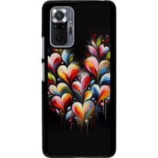 Xiaomi Redmi Note 10 Pro Case Hülle - Valentin 2024 Schwarzes Herz Abstrakt