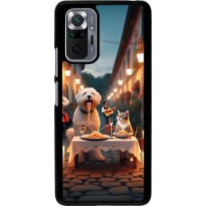 Xiaomi Redmi Note 10 Pro Case Hülle - Valentin 2024 Hund & Katze Kerzenlicht
