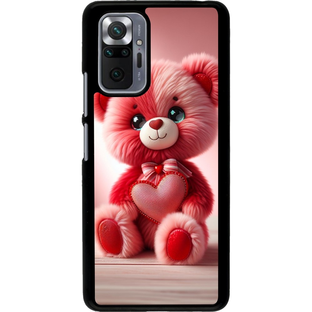 Xiaomi Redmi Note 10 Pro Case Hülle - Valentin 2024 Rosaroter Teddybär