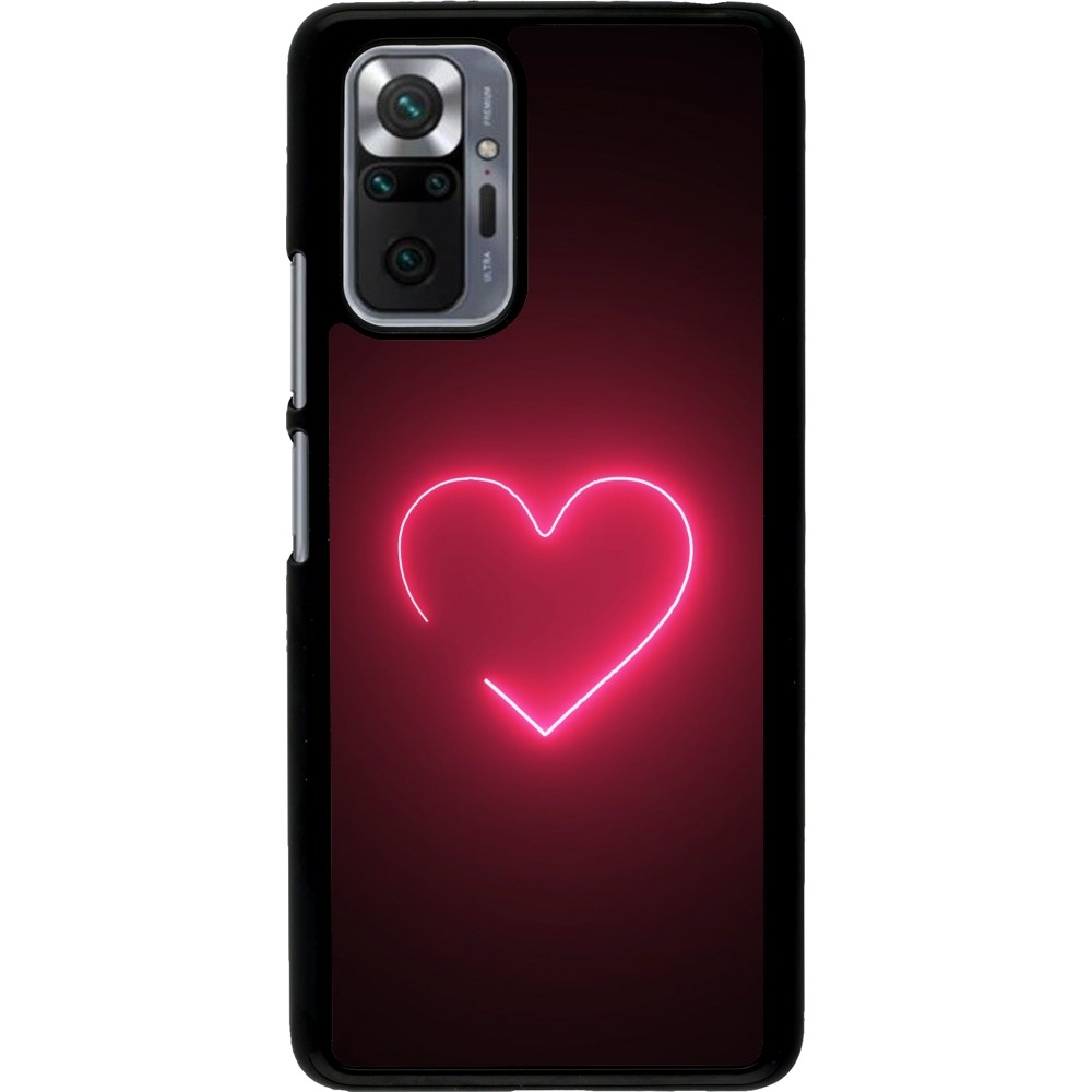 Xiaomi Redmi Note 10 Pro Case Hülle - Valentine 2023 single neon heart