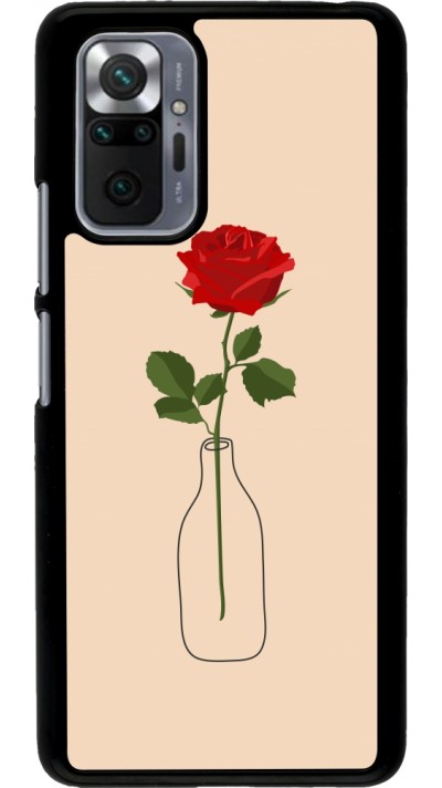 Coque Xiaomi Redmi Note 10 Pro - Valentine 2023 single rose in a bottle