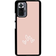 Xiaomi Redmi Note 10 Pro Case Hülle - Valentine 2023 three minimalist hearts