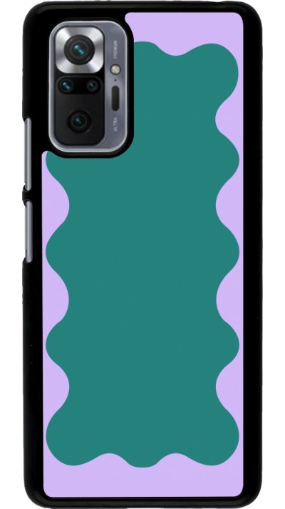 Coque Xiaomi Redmi Note 10 Pro - Wavy Rectangle Green Purple