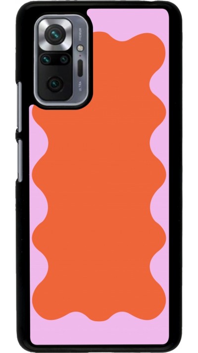 Coque Xiaomi Redmi Note 10 Pro - Wavy Rectangle Orange Pink