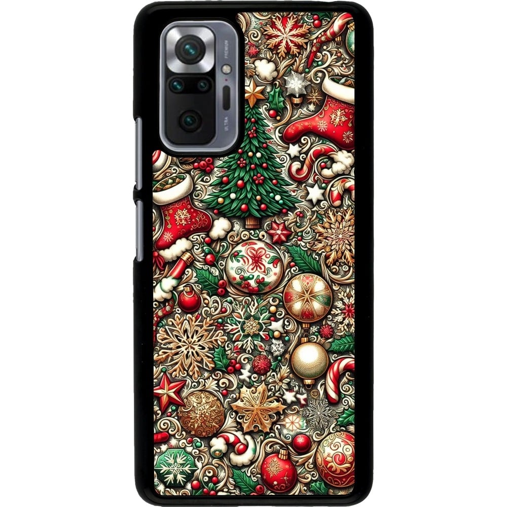 Xiaomi Redmi Note 10 Pro Case Hülle - Weihnachten 2023 Mikromuster
