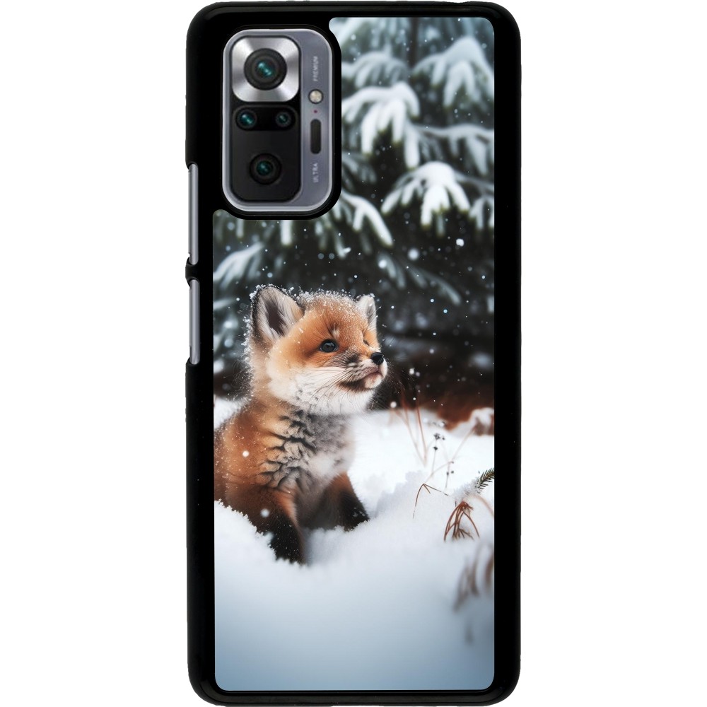 Xiaomi Redmi Note 10 Pro Case Hülle - Weihnachten 2023 Fuechslein Tanne