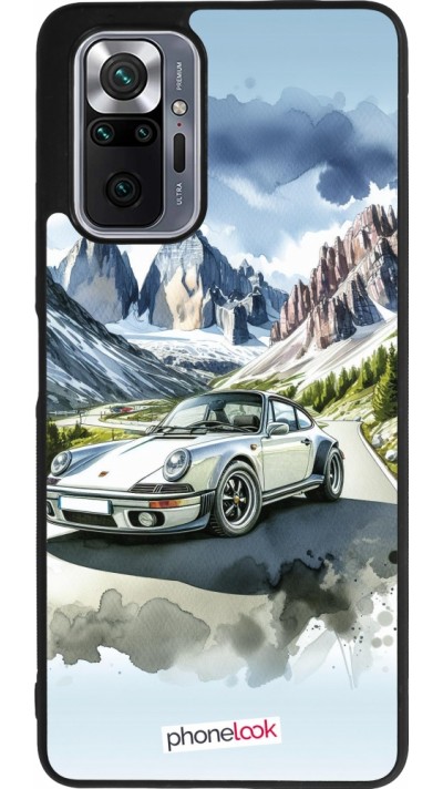 Xiaomi Redmi Note 10 Pro Max Case Hülle - Silikon schwarz Porsche 911 Berg Aquarell