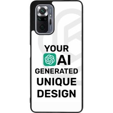 Coque Xiaomi Redmi Note 10 Pro Max - Silicone rigide noir Unique au monde générée par intelligence artificielle (AI) avec vos idées