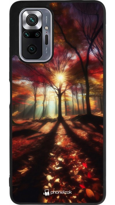 Xiaomi Redmi Note 10 Pro Max Case Hülle - Silikon schwarz Herbstlicher goldener Glanz