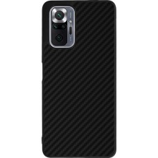 Coque Xiaomi Redmi Note 10 Pro Max - Silicone rigide noir Carbon Basic