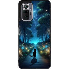 Xiaomi Redmi Note 10 Pro Max Case Hülle - Silikon schwarz Schwarze Katze Spaziergang