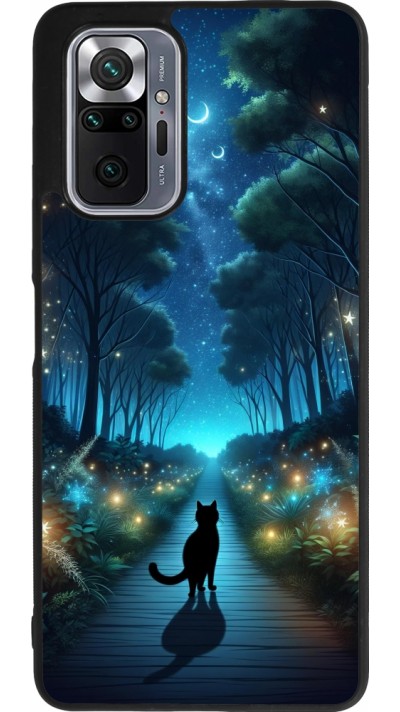 Xiaomi Redmi Note 10 Pro Max Case Hülle - Silikon schwarz Schwarze Katze Spaziergang