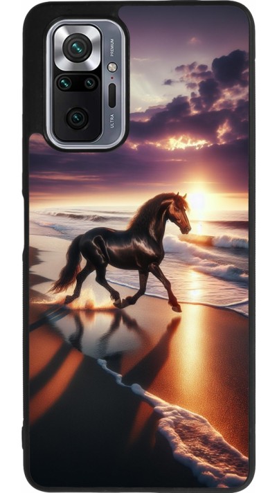 Xiaomi Redmi Note 10 Pro Max Case Hülle - Silikon schwarz Pferd majestätisch Strand