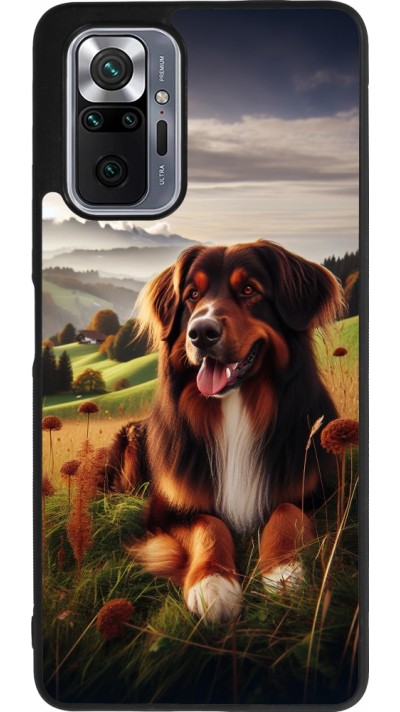 Coque Xiaomi Redmi Note 10 Pro Max - Silicone rigide noir Chien Campagne Suisse