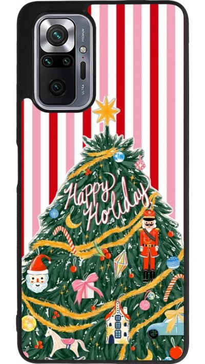 Coque Xiaomi Redmi Note 10 Pro Max - Silicone rigide noir Christmas 25 Happy Holiday