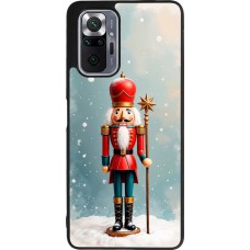 Coque Xiaomi Redmi Note 10 Pro Max - Silicone rigide noir Christmas 25 Nutcracker Snow