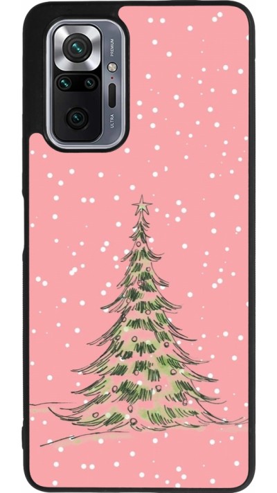 Coque Xiaomi Redmi Note 10 Pro Max - Silicone rigide noir Christmas 25 Pink Tree