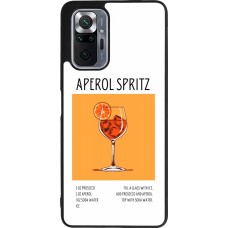 Coque Xiaomi Redmi Note 10 Pro Max - Silicone rigide noir Cocktail recette Aperol Spritz