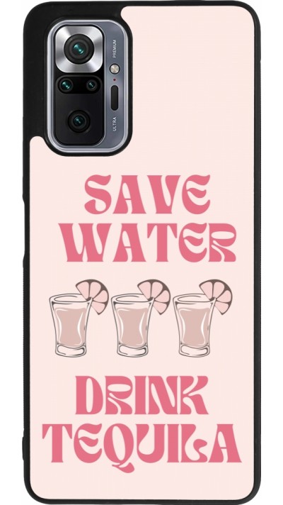 Coque Xiaomi Redmi Note 10 Pro Max - Silicone rigide noir Cocktail Save Water Drink Tequila