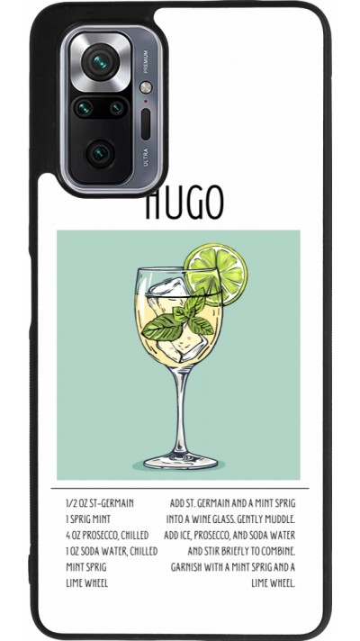 Coque Xiaomi Redmi Note 10 Pro Max - Silicone rigide noir Cocktail recette Hugo