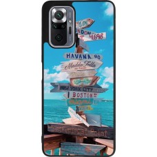 Coque Xiaomi Redmi Note 10 Pro Max - Silicone rigide noir Cool Cities Directions