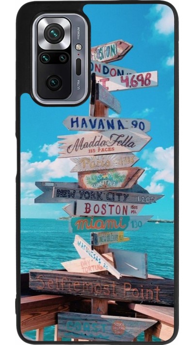 Coque Xiaomi Redmi Note 10 Pro Max - Silicone rigide noir Cool Cities Directions