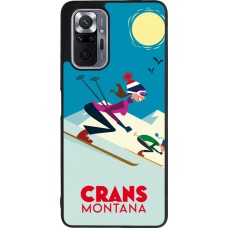 Coque Xiaomi Redmi Note 10 Pro Max - Silicone rigide noir Crans-Montana Ski Downhill