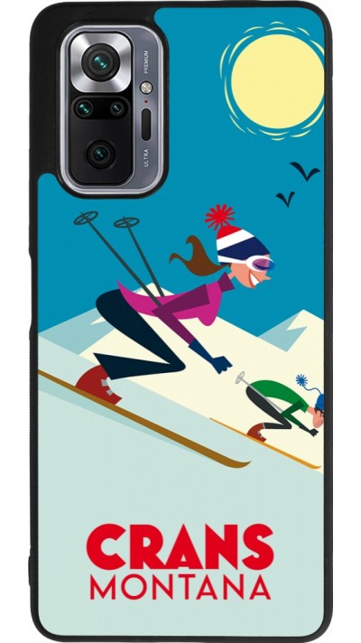 Coque Xiaomi Redmi Note 10 Pro Max - Silicone rigide noir Crans-Montana Ski Downhill