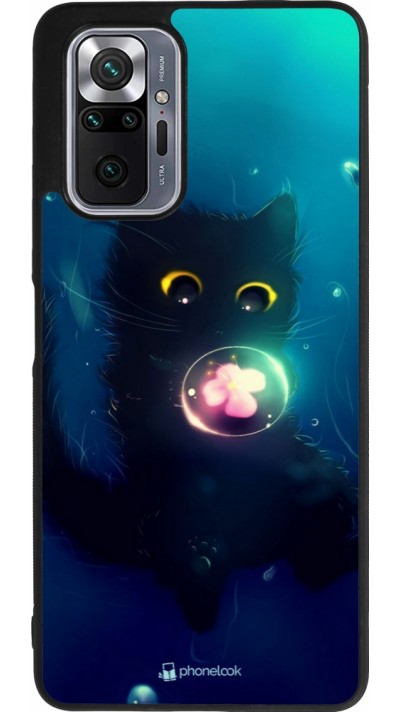 Coque Xiaomi Redmi Note 10 Pro Max - Silicone rigide noir Cute Cat Bubble