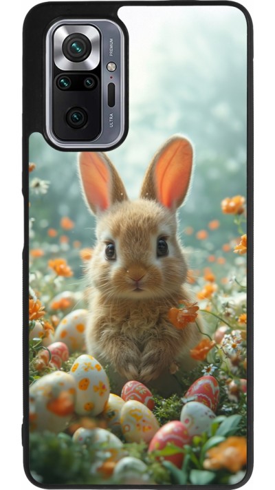 Coque Xiaomi Redmi Note 10 Pro Max - Silicone rigide noir Easter 2026 Rabbit in the garden