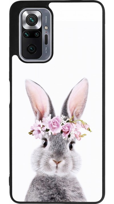 Coque Xiaomi Redmi Note 10 Pro Max - Silicone rigide noir Easter 2023 flower bunny