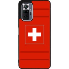 Coque Xiaomi Redmi Note 10 Pro Max - Silicone rigide noir Euro 2020 Switzerland