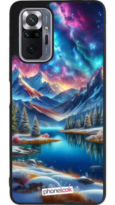 Coque Xiaomi Redmi Note 10 Pro Max - Silicone rigide noir Fantasy Mountain Lake Sky Stars