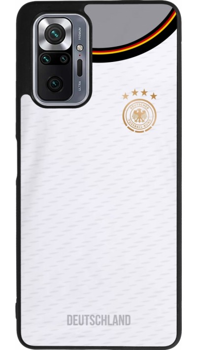Coque Xiaomi Redmi Note 10 Pro Max - Silicone rigide noir Maillot de football Allemagne 2022 personnalisable