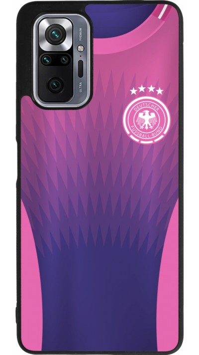 Coque Xiaomi Redmi Note 10 Pro Max - Silicone rigide noir Maillot de football Allemagne Extérieur personnalisable