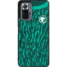 Coque Xiaomi Redmi Note 10 Pro Max - Silicone rigide noir Maillot de football Arabie saoudite 2022 personnalisable