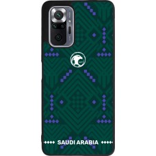 Coque Xiaomi Redmi Note 10 Pro Max - Silicone rigide noir Maillot de football Arabie saoudite 2026 personnalisable