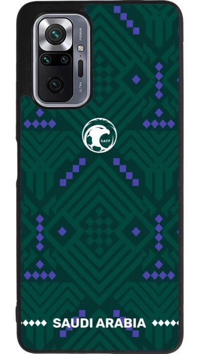 Coque Xiaomi Redmi Note 10 Pro Max - Silicone rigide noir Maillot de football Arabie saoudite 2026 personnalisable