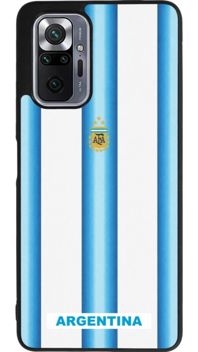 Coque Xiaomi Redmi Note 10 Pro Max - Silicone rigide noir Maillot de football Argentine 2026 personnalisable