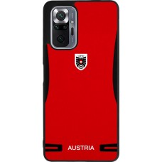 Coque Xiaomi Redmi Note 10 Pro Max - Silicone rigide noir Maillot de football Autriche 2026 personnalisable